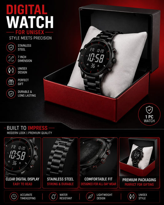 Digital Watch For Unisex