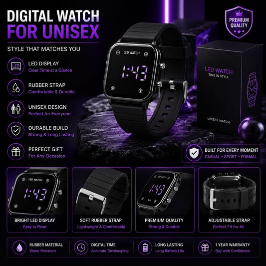Ultra Display LED  Wrist Watch