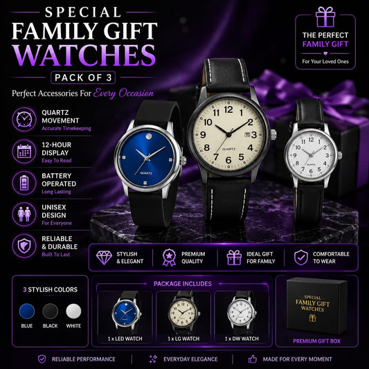 Special Family Gift Watches - Pack Of 3