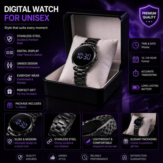 Digital Watch For Unisex